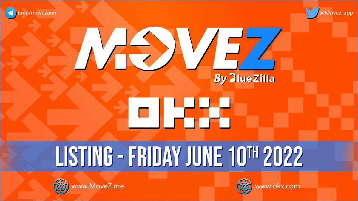 Movez_app's tweet photo. 🤯#MOVEZ' FIRST LISTING WILL BE ON OKX

🔥We are extremely excited to announce $MOVEZ will be listed on @OKX!

✅Listing time: June 10th - 8AM UTC

👇Find all details here:
https://t.co/4wKUyp1c42

🏃‍♂️It's time to start MoveZing!

#OKX $OKX #M2E #Move2Earn #MoveToEarn https://t.co/9xoGRilD6N
