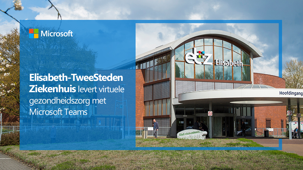 “Wij gebruiken Teams om de drempel naar zorg te verlagen en het voor iedereen mogelijk maken een arts te raadplegen, ongeacht zijn locatie of situatie.” - Elisabeth-TweeSteden Ziekenhuis. Lees meer 👉msft.it/6014bdOCY

#Healthcare