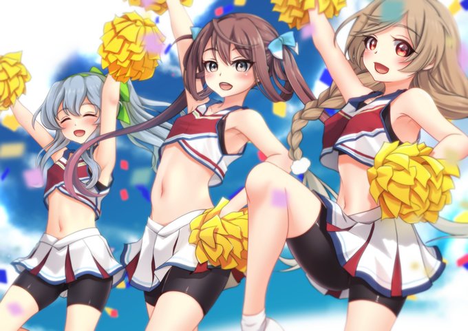 チア九駆 #艦これ #艦隊これくしょん #第九駆逐隊 https://t.co/wCfZ20JGxL 