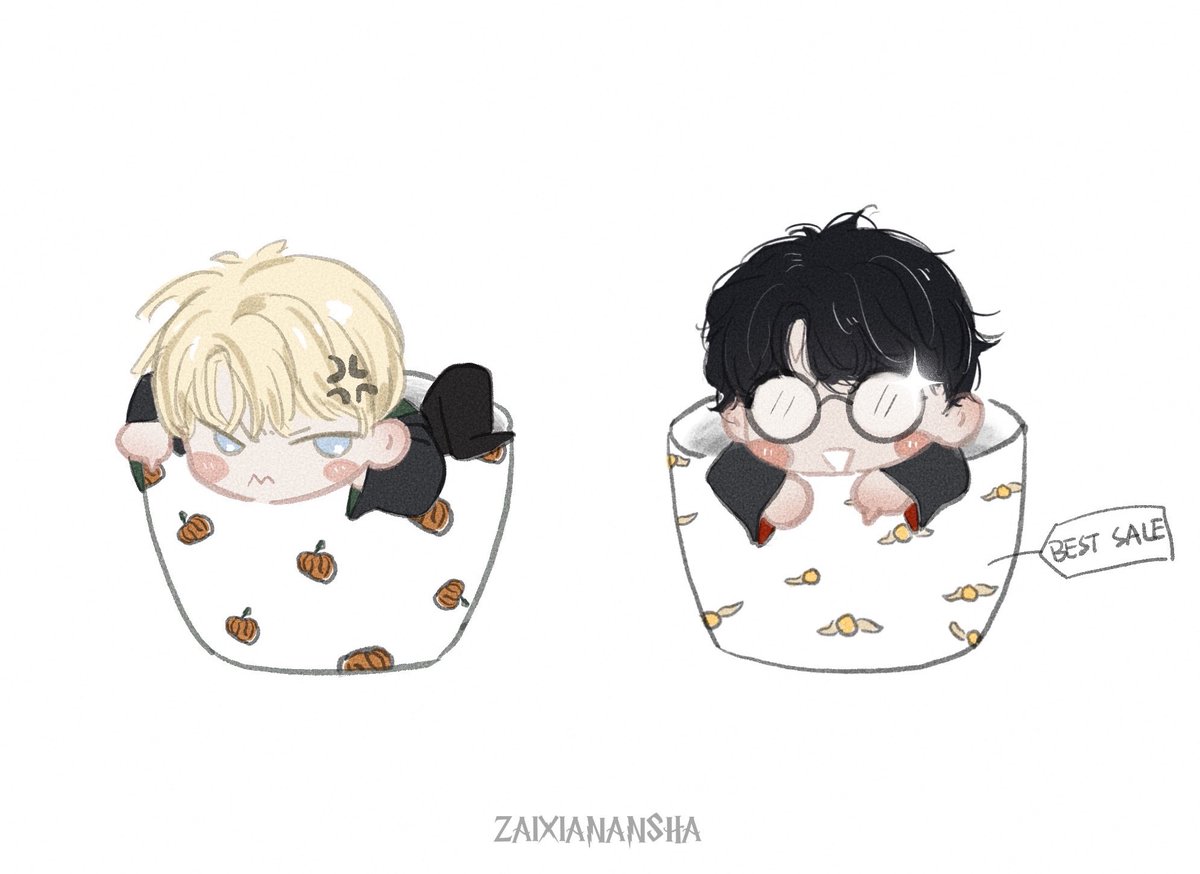 ntnsyj's tweet photo. Two cups of "tea". #drarry #DracoMalfoy #HarryPotter https://t.co/dopryQ7r0j