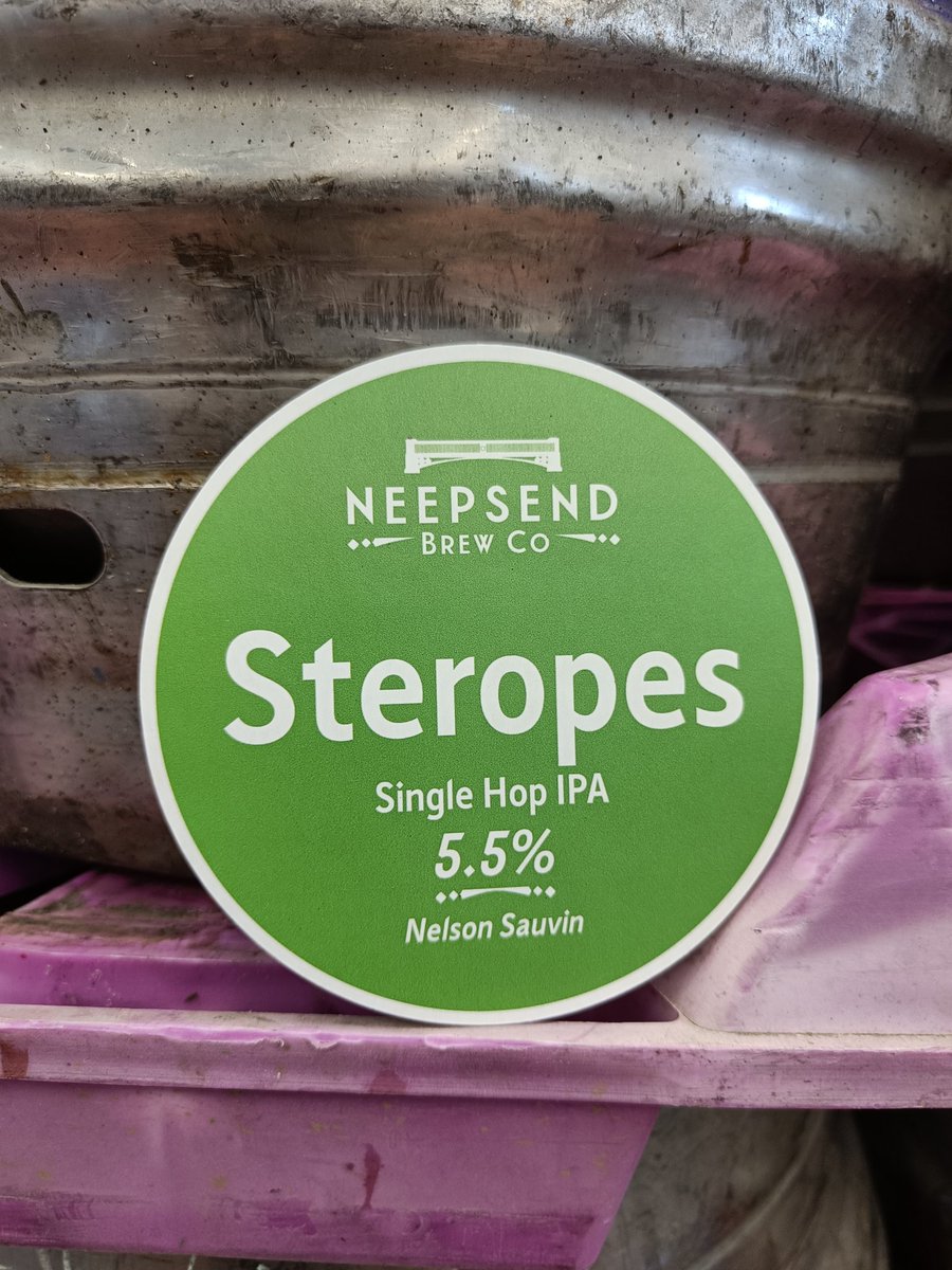 Brewing today: Steropes, our latest single hopped IPA. This time showcasing an old favourite in Nelson Sauvin, a summery NZ variety chock full of tangerine, grapefruit and grape notes.