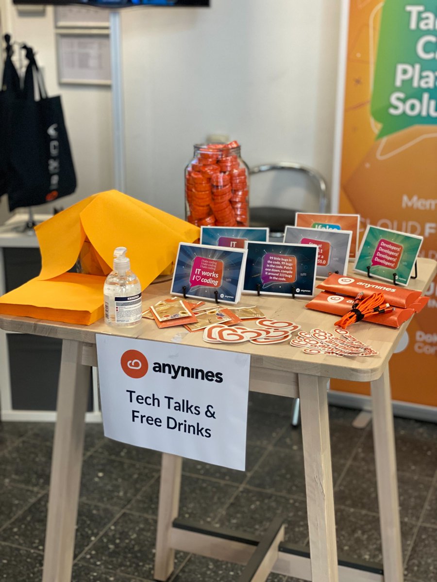 anynines's tweet photo. Come &amp; talk #k8s to us over drinks at ‘next’ – the job exhibition at Saarland University. 😏☸️☁️❤️
Some #anynines #teammembers are there to talk your #career in #tech 
@htw
 
@SIC_Saar
 
@Saar_Uni
 #anynines #next2022 #nextuds #computerScience #bachelor #master #uds #Saarland https://t.co/MbXSgYTFQL