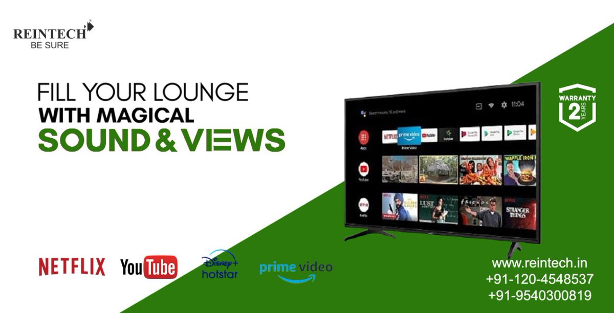 ReintechPvtLtd's tweet image. Enjoy your #Reintech_Led_Tv. and indulge in the beats that makes you feel alive and motivated. 
Tune into #AndroidLED #4K TV RT50S18. Equipped with #Smart #Android feature.

Buy now:reintech.in/led-tv.php

#Reintech_Led_Tv #Identity_of_your_trust #Reintech_Be_Sure #Wednesdayvibe