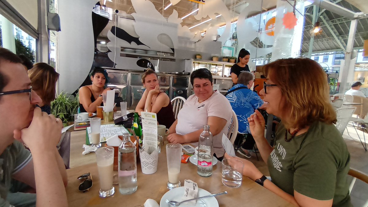 IBoxCreate's tweet image. Having breakfast with Flavia from the Valencia Women Entrepreneur Association and speaking about Gender challenges at work and reasons why women become entrepreneur #Lab4Ge #Erasmusplus