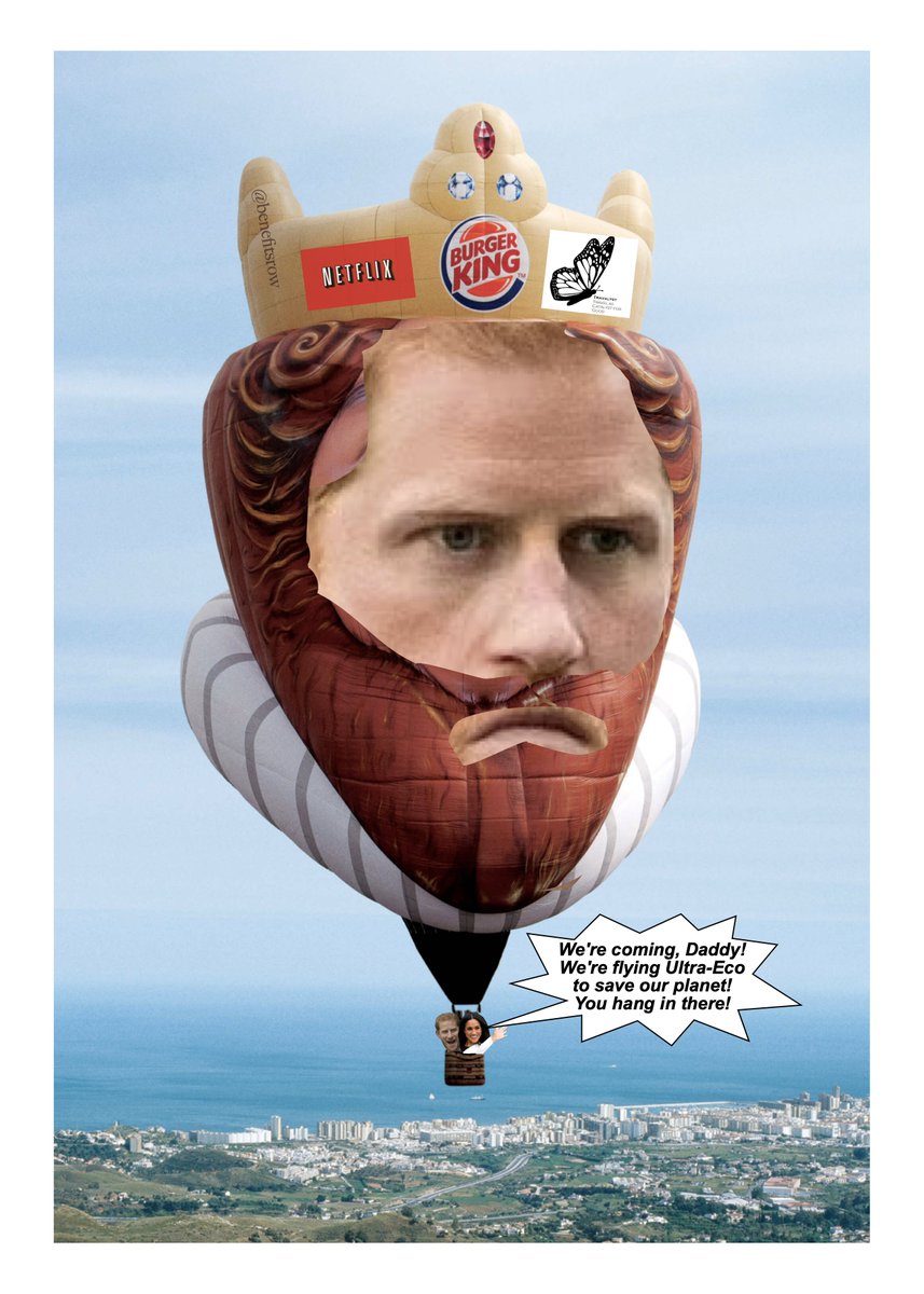 memesbyky's tweet photo. They'll get there, eventually. #Mexgit to Mexico, via Private Balloon. #EcoWarriors #HarryandMeghan https://t.co/aCAwOk6jbP