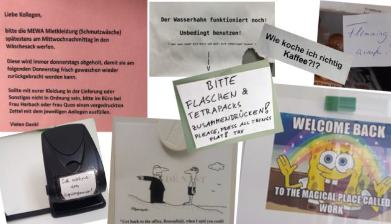 Interessiert Euch auch, wie Menschen mit Zettelbotschaften am Arbeitsplatz kommunizieren? Dann unterstützt uns bei unserem Projekt mit einer Datenspende! Geht ganz einfach - Zettel mit dem Handy abfotografieren &amp; an uns mailen!  &lt;wu.ac.at/slawisch/resea…&gt;