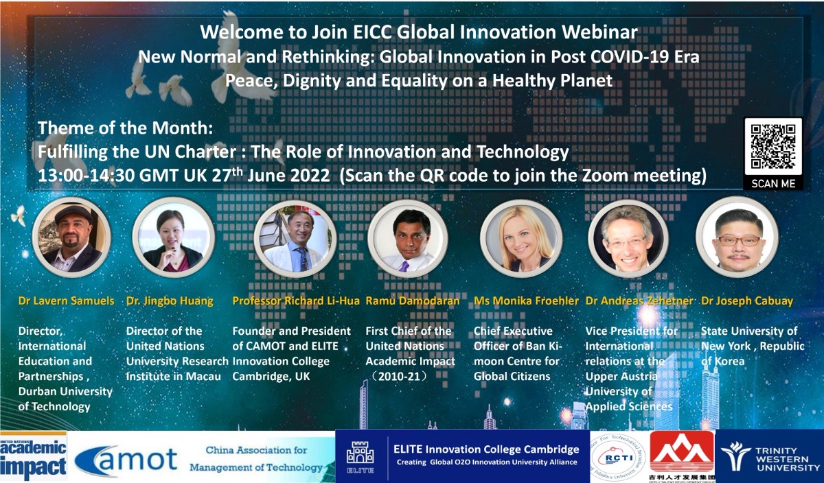 Our Director Dr. Jingbo Huang <a href="/DrJingboHUANG/">Jingbo HUANG</a> will be part of the next EICC Global Innovation Webinar, Monday 27th June 2022, from 1pm to 2pm30 UTC
mp.weixin.qq.com/s/UEue4QYLf-1I…