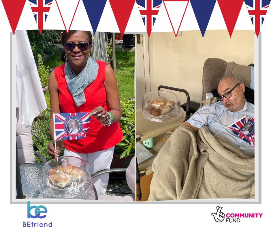 Our #PlatinumJubilee tea parties have been really enjoyed by both our clients and volunteers! Thanks to <a href="/TNLComFund/">The National Lottery Community Fund</a> for enabling all to join in with the celebrations! (Photos shared with permission)