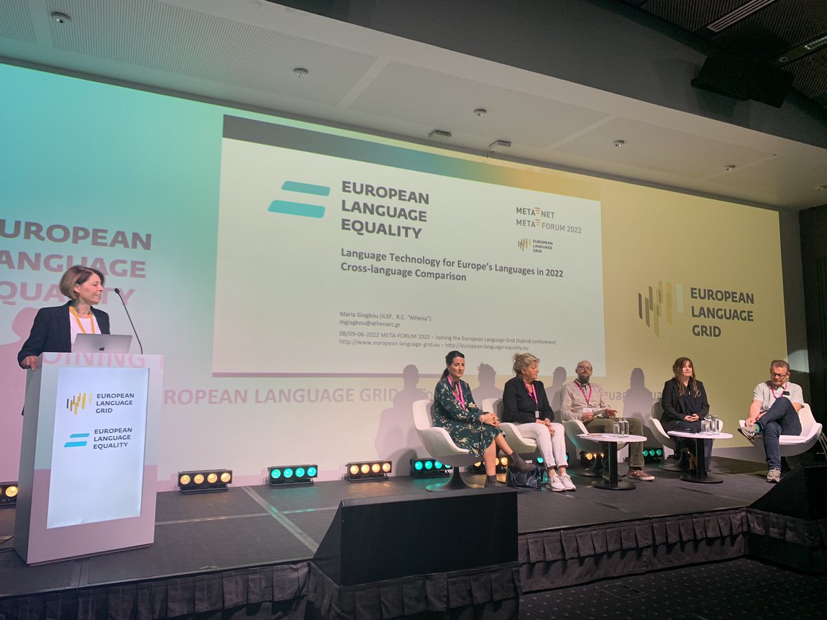 The (voices of) smaller European languages are heard loud and clear at the #METAFORUM2022 -- smaller, yes, but equally important and to be supported to achieve Digital Language Equality in Europe! <a href="/cigilt/">Dr. Teresa Lynn</a>