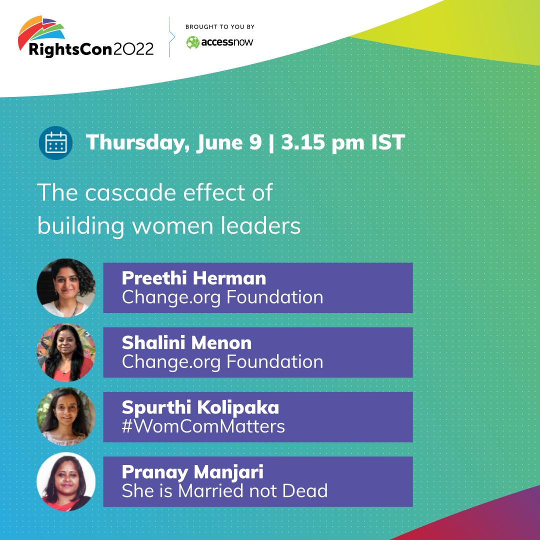 Starting in 30 min with a full room -- Join us in the #RightsCon, the world's leading summit on human rights in the digital age. It will be a participatory session about why #SheCreatesChange is a model for women's empowerment and how it's ready to scale.
rightscon.summit.tc/t/2022/events/…