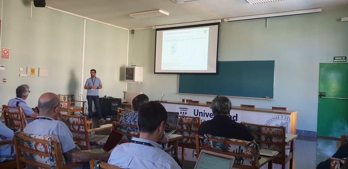 Day 2 Summer School in Biomedical Glycoscience. Paula Videira (U.NOVA) and @RobertoAdamo10 (@GSK) lecturing on glycoinmunology and glycoconjugates vaccine developement. @GECarbohidratos #glycotime