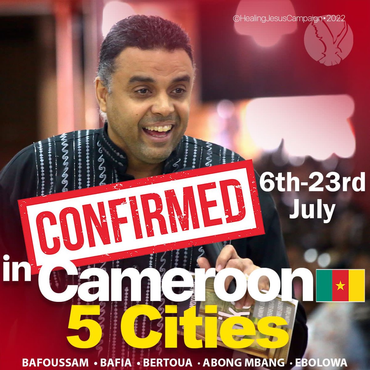 EvangelistDag's tweet photo. The Gospel offers the greatest invitation ever. 

The Gospel offers the love of the greatest person. 

The Gospel offers the greatest kind of love. 

Join me as we continue our Campaign trail in Cameroon this July and bring the light of the Gospel to the nation! 

#HJC https://t.co/Y0NHprBGpv
