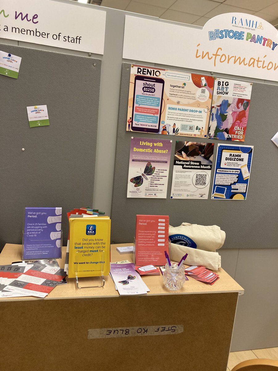 RenfrewshireAf1's tweet photo. If you visit @RamhRestore look out for our RACA leaflets and canvas bags…thanks for letting us see how the Pantry works too 🤩 https://t.co/0iH2l3BcYN