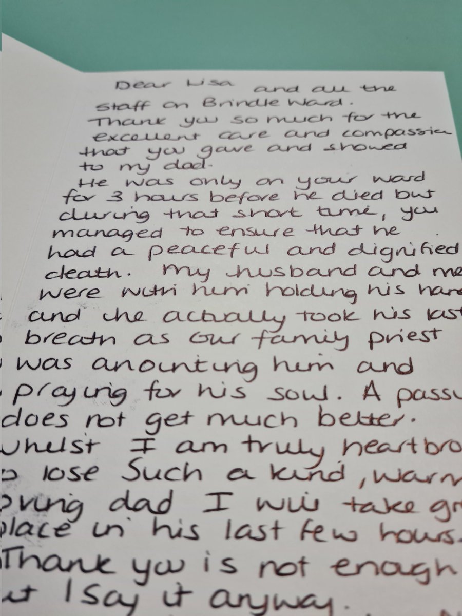 BrindleWardCDH's tweet image. Today one of our HCAs has recieved such beautiful and humbling feedback. #proudmanager #caring @HowlesJohn @rachel_sansbury