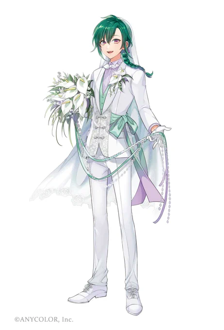 【お仕事情報】ANYCOLOR株式会社様「にじさんじジューンブライド2022」にて、ましろさんと緑仙さんのイラストを担当させていただきました!どうぞよろしくお願いいたします～💐 #にじさんじ 