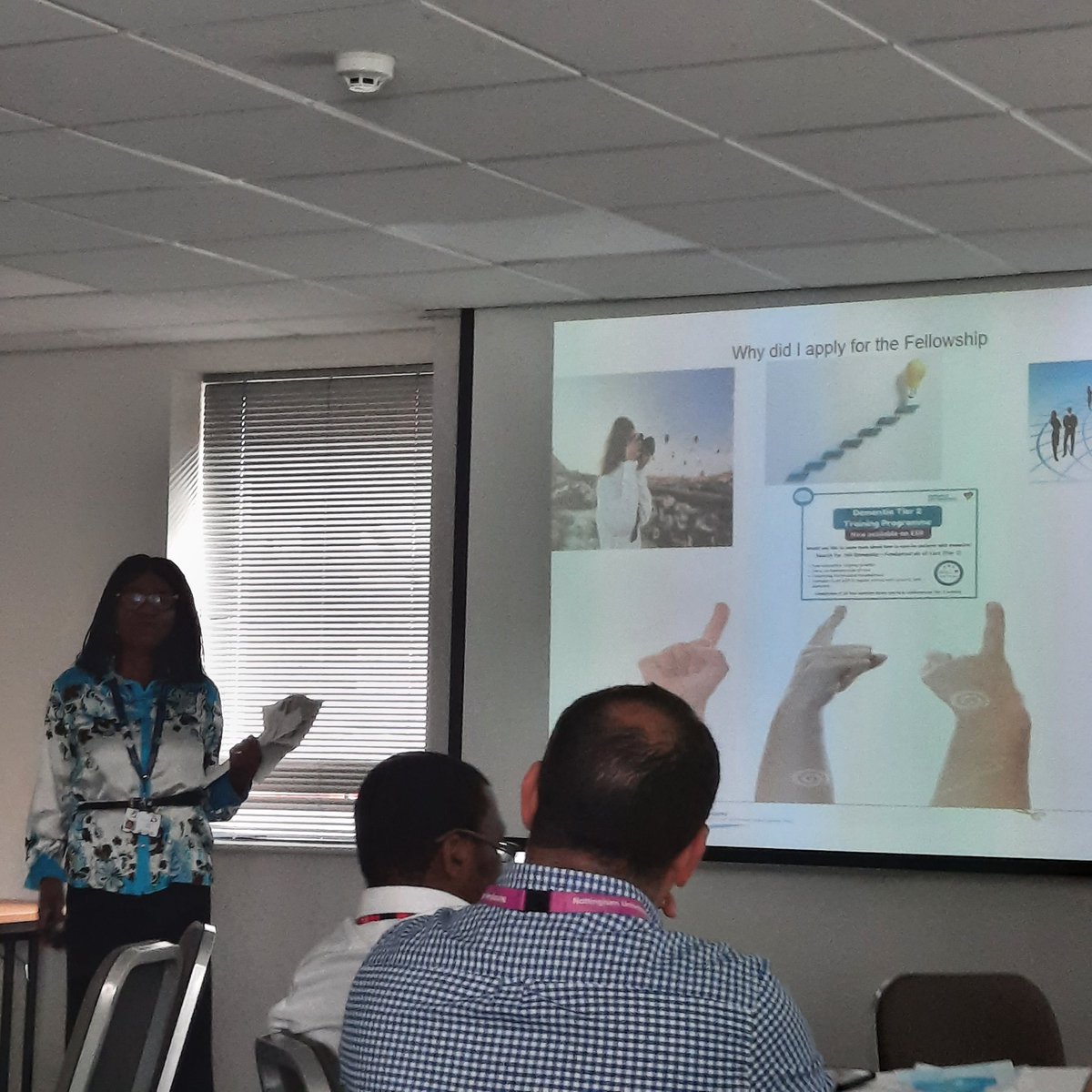The fantastic <a href="/love_the_nurse/">Lovelyn Umeloh</a> presenting her years fellowship <a href="/NUHInstitute/">Institute of Care Excellence</a> <a href="/NUHNursing/">NUH Nursing</a> - growth, development, opportunities, research, innovation, dementia care, improved patient outcomes ❤️ #EEE2022 
<a href="/Loubramley/">Dr Louise Bramley RN (she/her)</a> @suehaines1 <a href="/MelvinWar2004/">Michelle Rhodes</a> @TeamNUH <a href="/KatieMoorePPI/">Katie Moore RN</a>