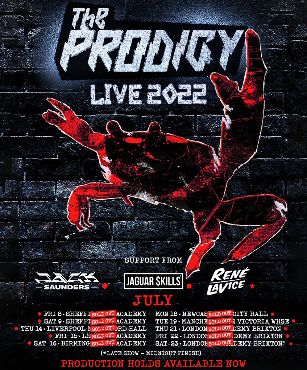 ticketmasteruk on Twitter "🔥 EXTRA TICKETS 🔥 The Prodigy have released