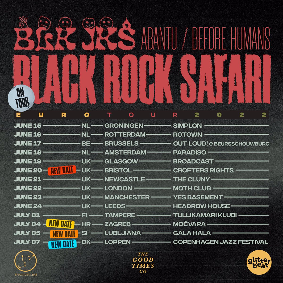 BLK_JKS's tweet photo. π : NEW DATES ADDED
*Transmissions From The Motherland , Live Mothership Radio Signals Coming To A City Near You β‘οΈ Find Your Date & Get Your Boarding Pass !
#BLKJKS
#AfterRobots
#EuropeanTour
#BlackRockSafari
#AbantuBeforeHumans https://t.co/NDVxalEMKe