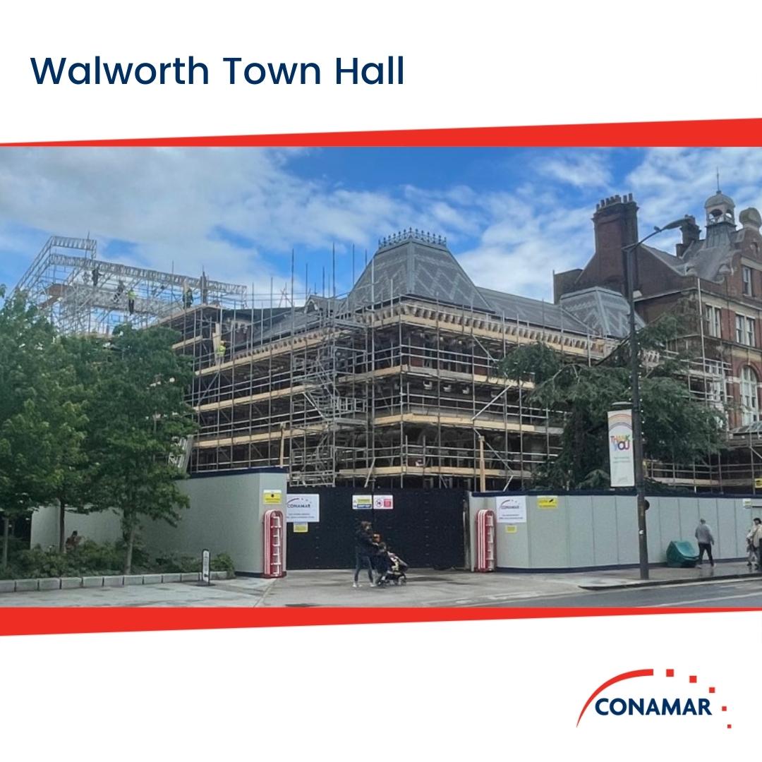 ConamarBuild's tweet image. Works are progressing well with the refurbishment at Walworth Hall. The soft strip out works internally have been completed and we are well underway with the remainder of the enabling works ready for the steel frame and Cross Laminated Timber structure to be installed.