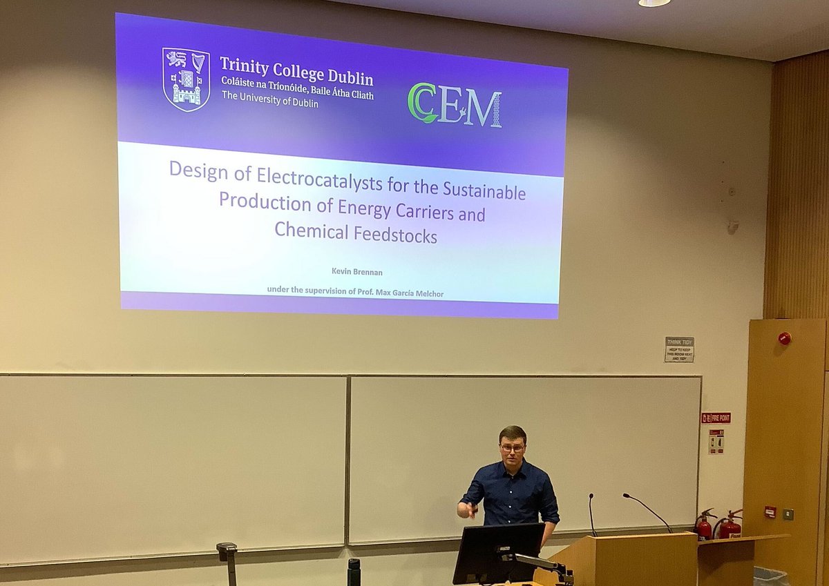 García-Melchor Lab (@ccem_group) on Twitter photo Super presentation this morning given by our very own <a href="/KevinBrennan217/">Kevin Brennan</a> on ambient ammonia production on a Nickel cathode,🤩 at the Dublin Chemistry third year talks <a href="/TCD_Chemistry/">TCD School of Chemistry</a> Nice work Kev!!👏👏👏
read our paper to find out more here:doi.org/10.1039/D1CY00… Super presentation this morning given by our very own <a href="/KevinBrennan217/">Kevin Brennan</a> on ambient ammonia production on a Nickel cathode,🤩 at the Dublin Chemistry third year talks <a href="/TCD_Chemistry/">TCD School of Chemistry</a> Nice work Kev!!👏👏👏
read our paper to find out more here:doi.org/10.1039/D1CY00…