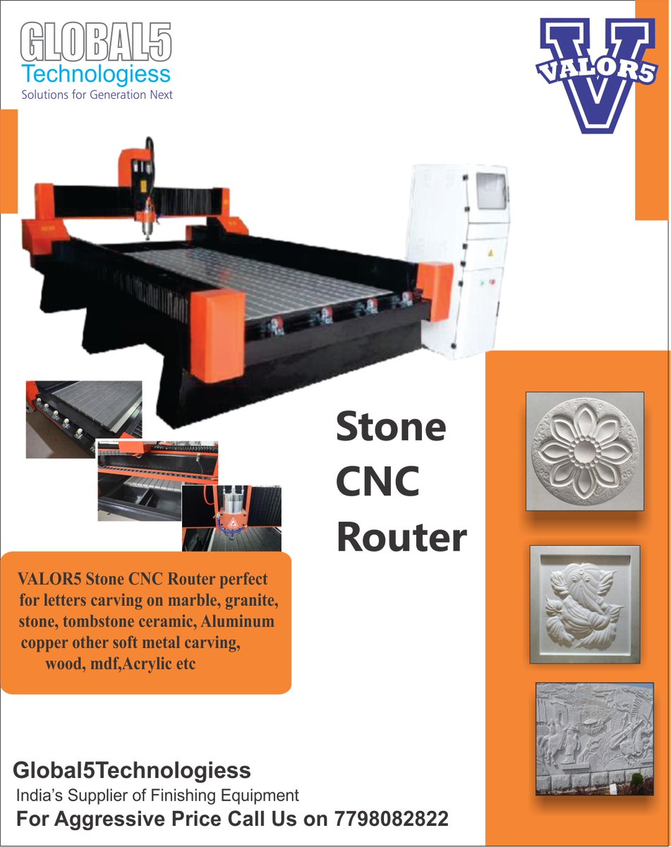 Global_5_Tech's tweet image. Stone CNC router perfect for letters carving on marble, granite, stone, tombstone, ceramic, aluminium, copper and others. to see the quality, speed, accuracy book demo now. for aggressive price  call us on 7798082822.
#Stonerouter #CNCStoneRouter #Marbledesign #ceramictiles