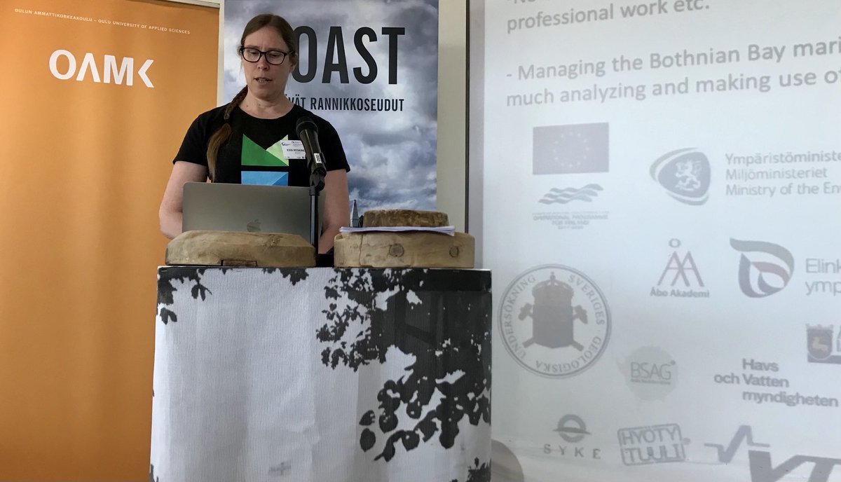 ElisaMikko's tweet photo. Future of Bothnian Bay marine nature is laid on solid data, says ⁦@meribiologi⁩ ⁦@Luontopalvelut⁩ at the  ⁦@oamk_telu⁩ ⁦final conference of Sustainable Resilient Coasts project in Hailuoto. COAST is a collaboration project between🇮🇸🇫🇮🇮🇪 &amp; Northern Ireland. https://t.co/E20qHPAkkq