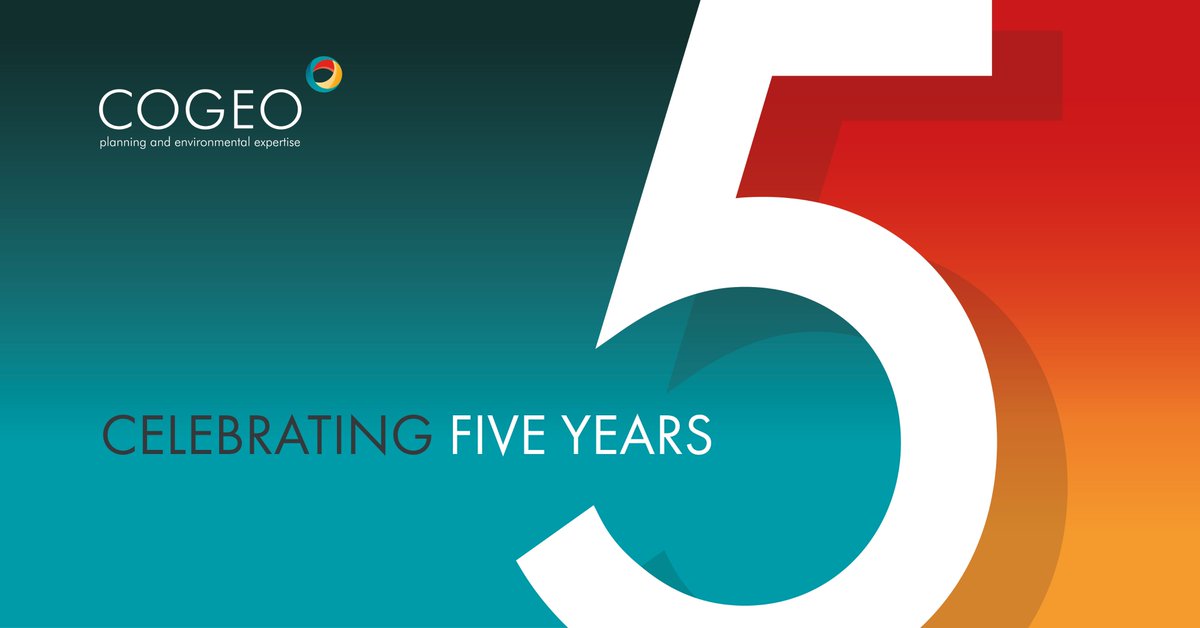 cogeo_ltd's tweet photo. Cogeo Marks its Fifth Anniversary

Five years ago, we formed Cogeo because we wanted to make a positive difference to the world and be a driving force behind sustainable development. 
We want to take this opportunity to thank our clients and team for their support.
#planning https://t.co/HlGJFxrQgx