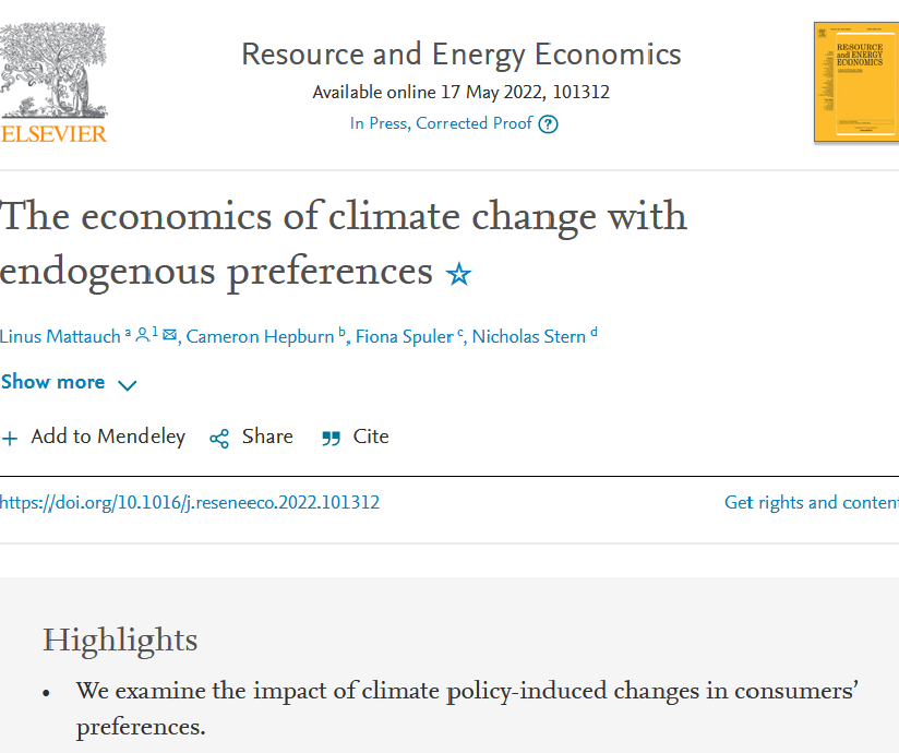 Linus Mattauch (@linusmattauch) on Twitter photo Should preferences be treated as endogenous for decarbonizing our economies? Our article with <a href="/camjhep/">Cameron Hepburn</a> , <a href="/fiona_spuler/">Fiona Spuler</a> and <a href="/lordstern1/">Nicholas Stern</a> is finally out in <a href="/ResEnergyEcon/">Resource & Energy Economics</a>. authors.elsevier.com/a/1fCkp,Limie0… <a href="/PIK_Climate/">Potsdam Institute for Climate Impact Research PIK</a> <a href="/TUBerlin/">TU Berlin</a>
Some lessons learnt along the way (1/10): Should preferences be treated as endogenous for decarbonizing our economies? Our article with <a href="/camjhep/">Cameron Hepburn</a> , <a href="/fiona_spuler/">Fiona Spuler</a> and <a href="/lordstern1/">Nicholas Stern</a> is finally out in <a href="/ResEnergyEcon/">Resource & Energy Economics</a>. authors.elsevier.com/a/1fCkp,Limie0… <a href="/PIK_Climate/">Potsdam Institute for Climate Impact Research PIK</a> <a href="/TUBerlin/">TU Berlin</a>
Some lessons learnt along the way (1/10):
