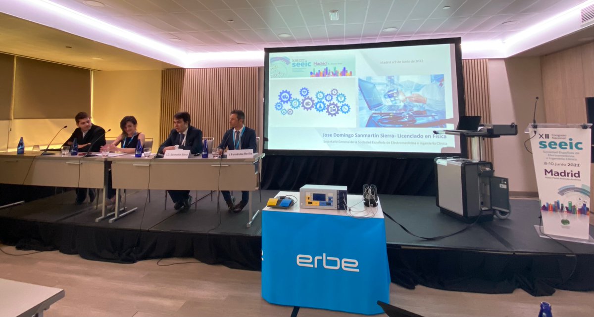 Soc. Española Ingeniería Clínica Electromedicina (@seeic_spain) on Twitter photo PRESENTACIÓN TÉCNICA 1. Erbe te cuida: desde la Seguridad hacia la Conectividad. Ponentes: <a href="/JD_Sanmartin/">José Domingo Sanmartín Sierra</a>, Jefe de Serv. de Ingeniería <a href="/HospitalUVRocio/">HospitalUVRocio</a> y Secretario General SEEIC
Junto a Ignacio Fdez Revilla. Modera Lucia Sánchez, Vocal del <a href="/COIIM/">Ingenieros Industriales Madrid</a> en #SEEIC2022 PRESENTACIÓN TÉCNICA 1. Erbe te cuida: desde la Seguridad hacia la Conectividad. Ponentes: <a href="/JD_Sanmartin/">José Domingo Sanmartín Sierra</a>, Jefe de Serv. de Ingeniería <a href="/HospitalUVRocio/">HospitalUVRocio</a> y Secretario General SEEIC
Junto a Ignacio Fdez Revilla. Modera Lucia Sánchez, Vocal del <a href="/COIIM/">Ingenieros Industriales Madrid</a> en #SEEIC2022