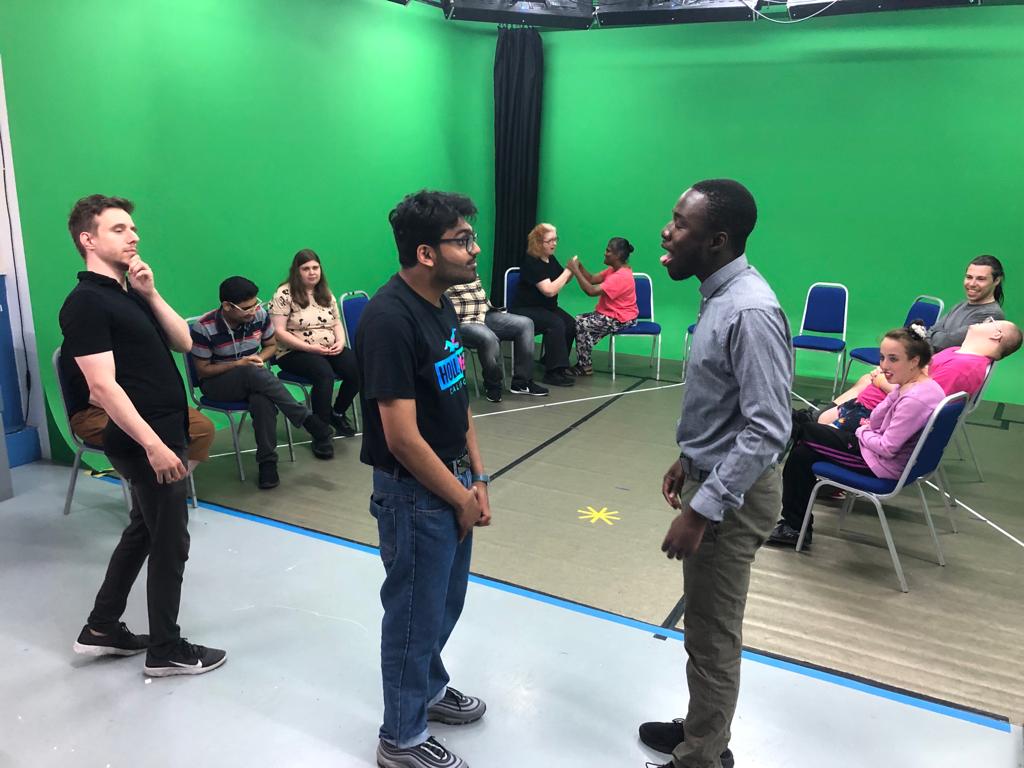 FaceFrontUK's tweet photo. Another fantastic Bridge Acting session 🎉 

Want to develop your confidence, play games and have fun? Join us every Tuesday from 5-7pm at the Face Front studio 🙌

#BridgeActingGroup #InclusiveTheatre #DevelopConfidence https://t.co/O17l8UzNKM