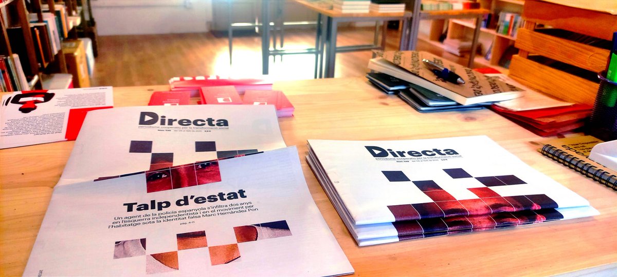 📢Bon dia, refugis! Ja tenim entre nosaltres el número #549 de la <a href="/La_Directa/">Directa</a>, on destapa la infiltració d'un agent de la policia espanyola al moviment pel dret a l'habitatge i l'esquerra independentista, entre d'altres.
Periodisme cooperatiu, crític i compromés!🛠📚
