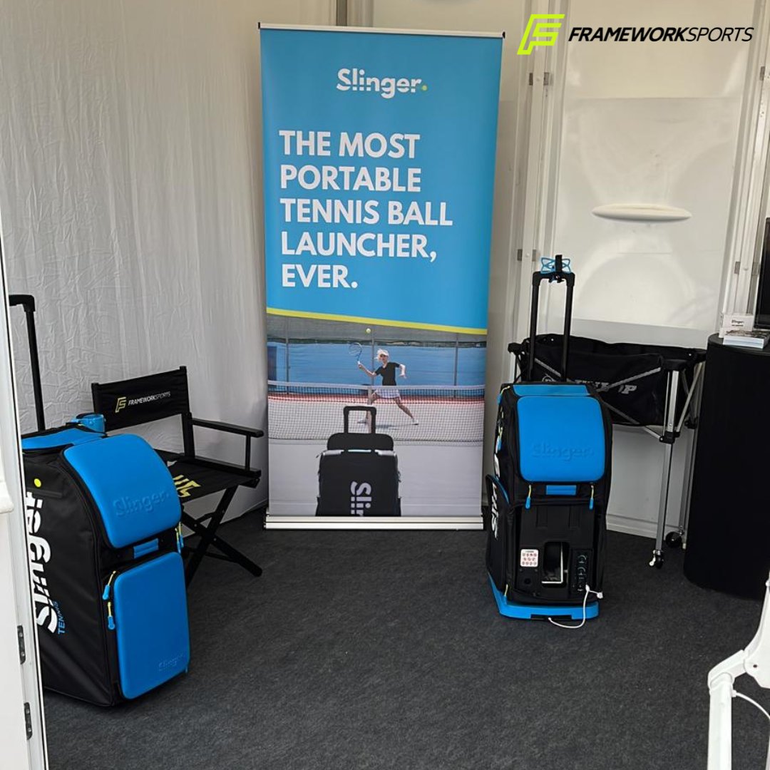 FrameworkSports's tweet photo. We have been having a blast spending time at the Rothesay Open Nottingham and helping people discover the Slinger Bag 🎾
There's still plenty of time to stop by our stand! 🙂
#RothesayOpen #NottinghamOpen #NottsOpen #slingerbag @dunloptennis @the_LTA @SlingerBag https://t.co/J2HqAeOzn1