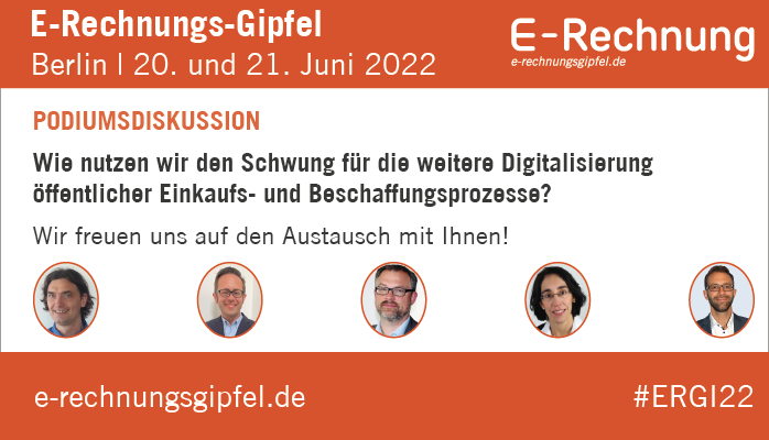 vereonag's tweet image. Diskutieren Sie beim #ERGI22 mit Peter Buesing, Marco Hasken, Frank Schmitz, Olivia Vorstheim und Guido Gehrt wie der Schwung für die weitere #Digitalisierung öffentlicher Einkaufs- und Beschaffungsprozesse genutzt werden kann.
Jetzt anmelden e-rechnungsgipfel.de!
#ERechnung