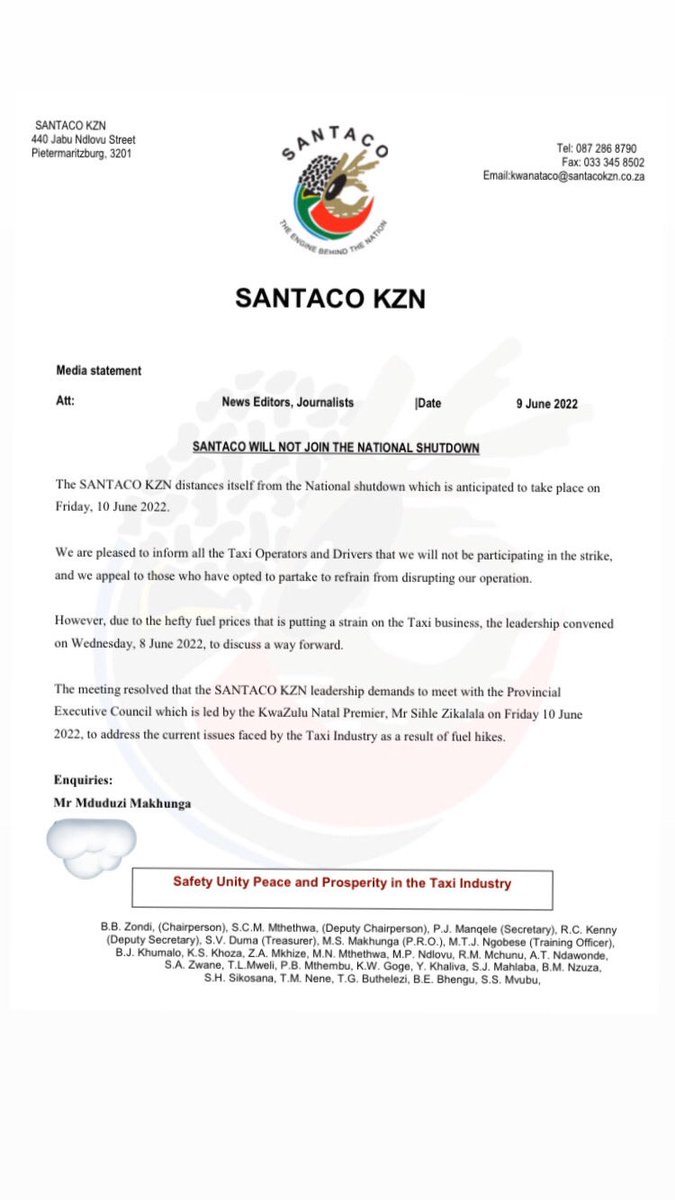 SANTACO-KZN tweet media