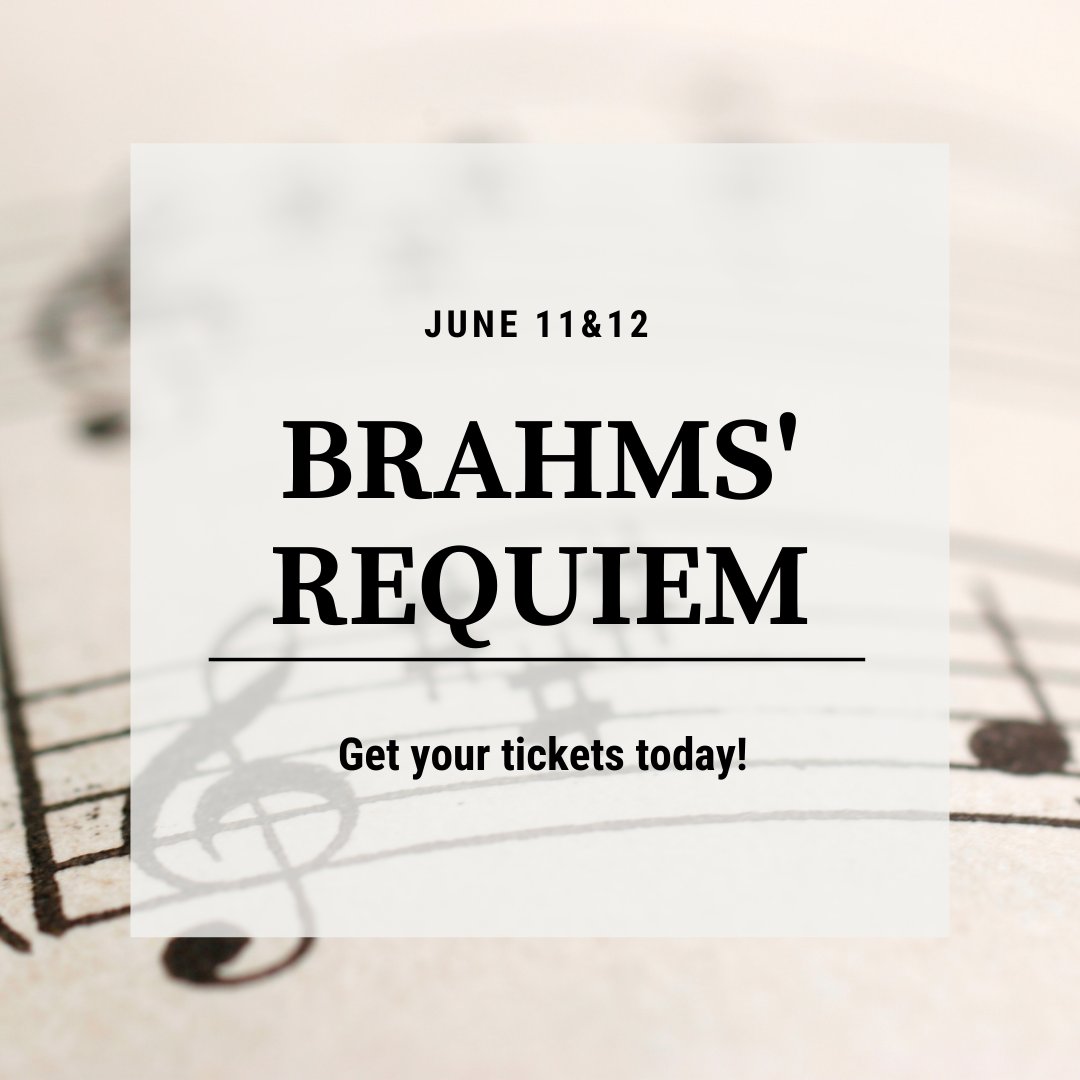 Only a few days to our upcoming performances of Brahms' Requiem with RESOUND Choir and the North York Concert Orchestra!!

Shows take place on June 11 in Toronto and June 12 in Oshawa.

MORE INFO: RESOUNDChoir.ca