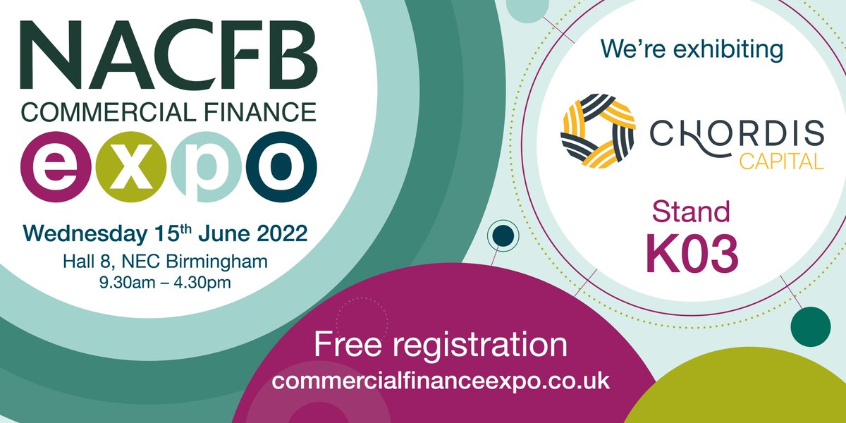 With just under 1 week to go, we're looking forward to the <a href="/NACFB/">NACFB</a>  Commercial Finance Expo 2022! 

We'll be at Stand K03 to answer all of your questions and help with your property finance. 

✨Freebies included✨

🔗Chordiscapital.com

#NACFB #propertyfinance