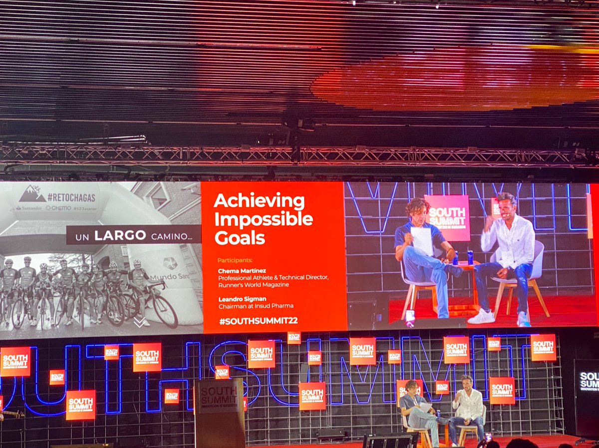 La mejor charla del #SouthSummit con <a href="/LeanSigman/">Leandro Sigman</a> y <a href="/chemitamartinez/">Chema Martinez</a> 
La capacidad de superación e innovación de los deportistas como fuente de inspiración
