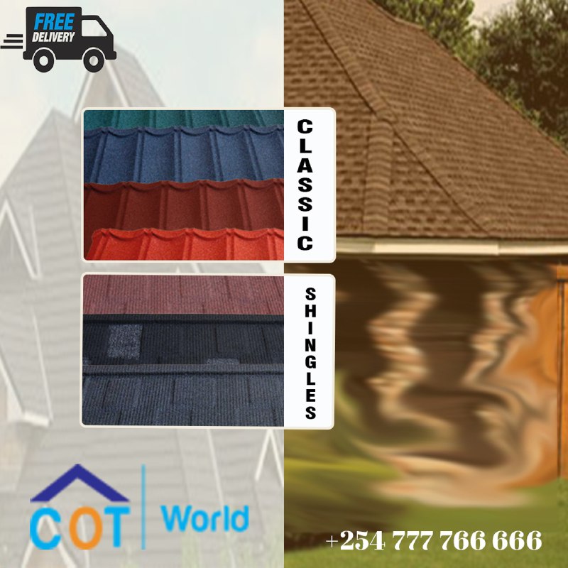 CotTiles's tweet photo. We have two of the best stone coated tiles, Shingle and Classic, in our premises we do free delivery Country wide.

Call/Text/WhatsApp
☎️ 0777 766 666

#roofing #roof #construction #roofingcontractor #building #shingles #classic #roofingtiles https://t.co/CElTu5TsMl