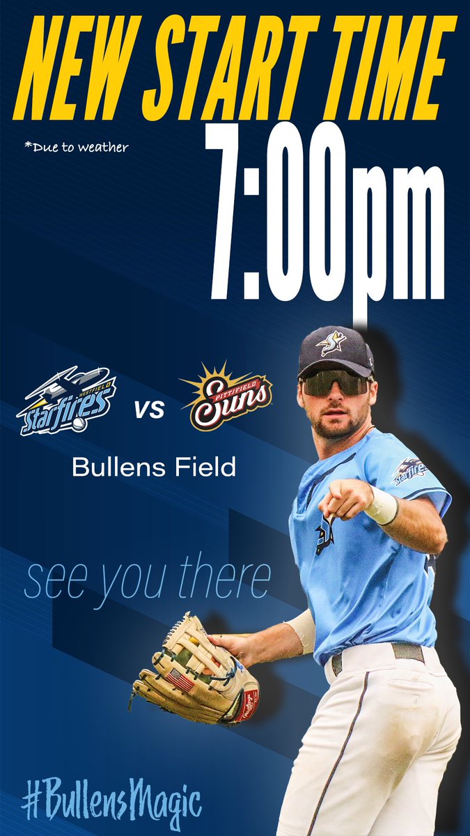 StarfiresBB's tweet image. Today’s game has been moved to 7pm! Link to buy tickets is below!

ci.ovationtix.com/36043/producti…