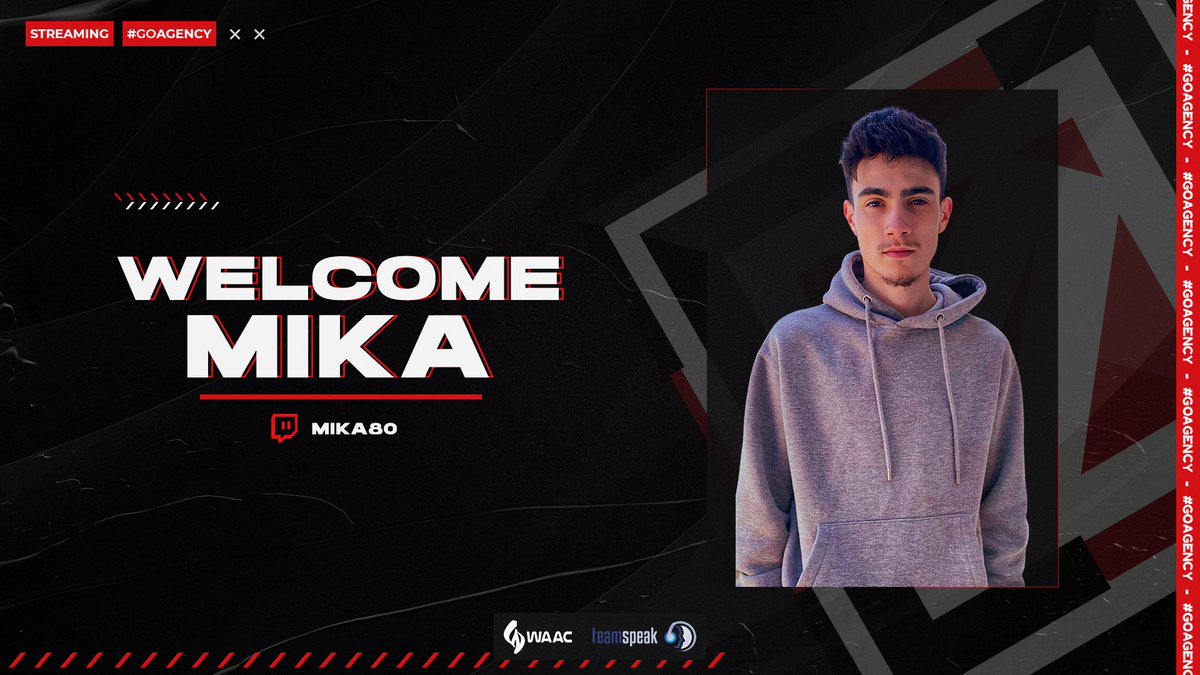 A equipa continua a crescer e desta vez damos as boas vindas ao Mika! 
Em breve poderás contar com as suas streams de csgo e seguir o seu conteúdo no tiktok da Agency 😎
Bem vindo Mika!
📺- twitch.tv/mika80