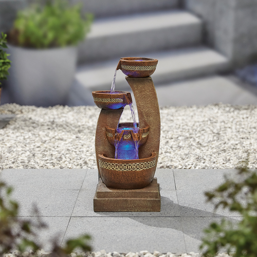 SuregrowGC's tweet photo. Here's a look at another of our #stunning water features! ⛲️ Azure Columns £150, just fill with water, plug in, swith on and enjoy!

The #cool, #calming LEDs on this one create a #tranquil atmosphere in your #garden. 😌 https://t.co/ed3GFTTrZT