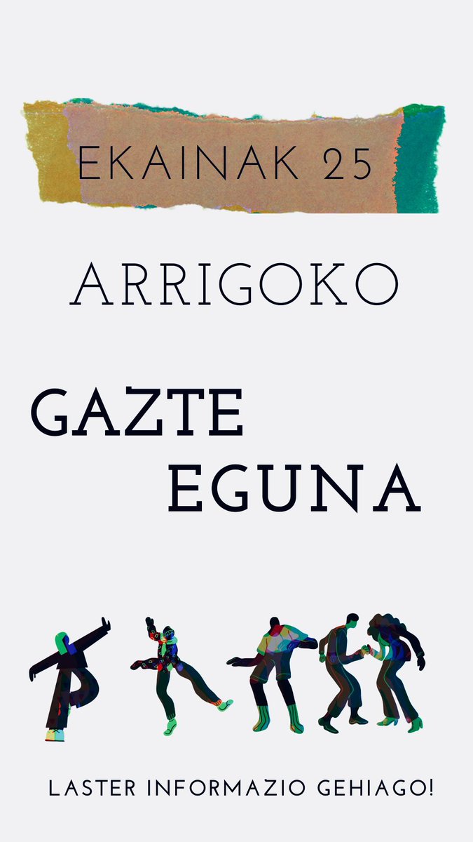 🚨 ADI GAZTEAK!!🚨

Badator Arrigorriagako Gazte Eguna!!
Laister informazio gehiago 🥳

GORDE DATAK!! 📆📍