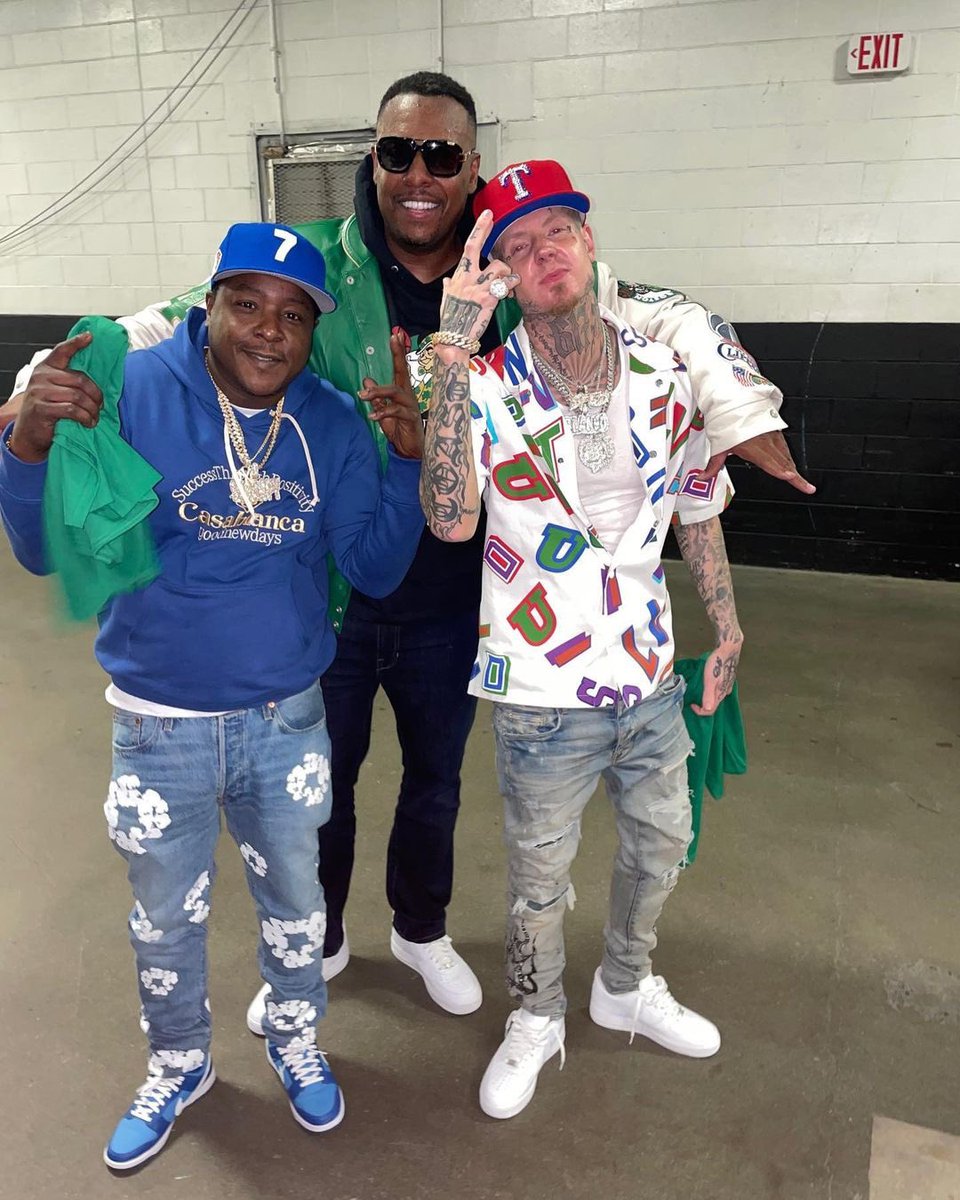 SRLDAILY's tweet photo. : JADAKISS and #SoRASPY recording artist @MILLYZ was spotted at last nights finals game in Boston w/ Paul Pierce https://t.co/ov3h3K1u7P