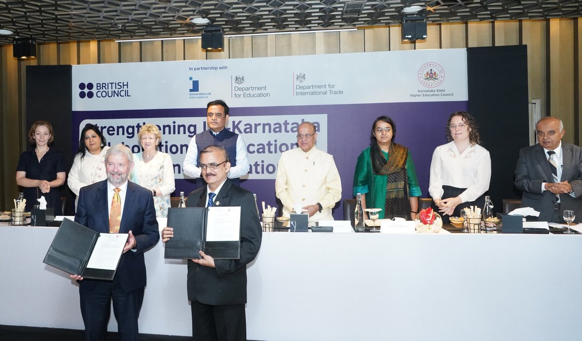 drashwathcn's tweet photo. It was a momentous occasion to see leaders from 22 educational institutions from the UK &amp; about 27 from Karnataka come together on a single platform to explore collaboration opportunities. With the 75th year of India's independence, the time is right for education transformation. https://t.co/EpxJgk1EQc