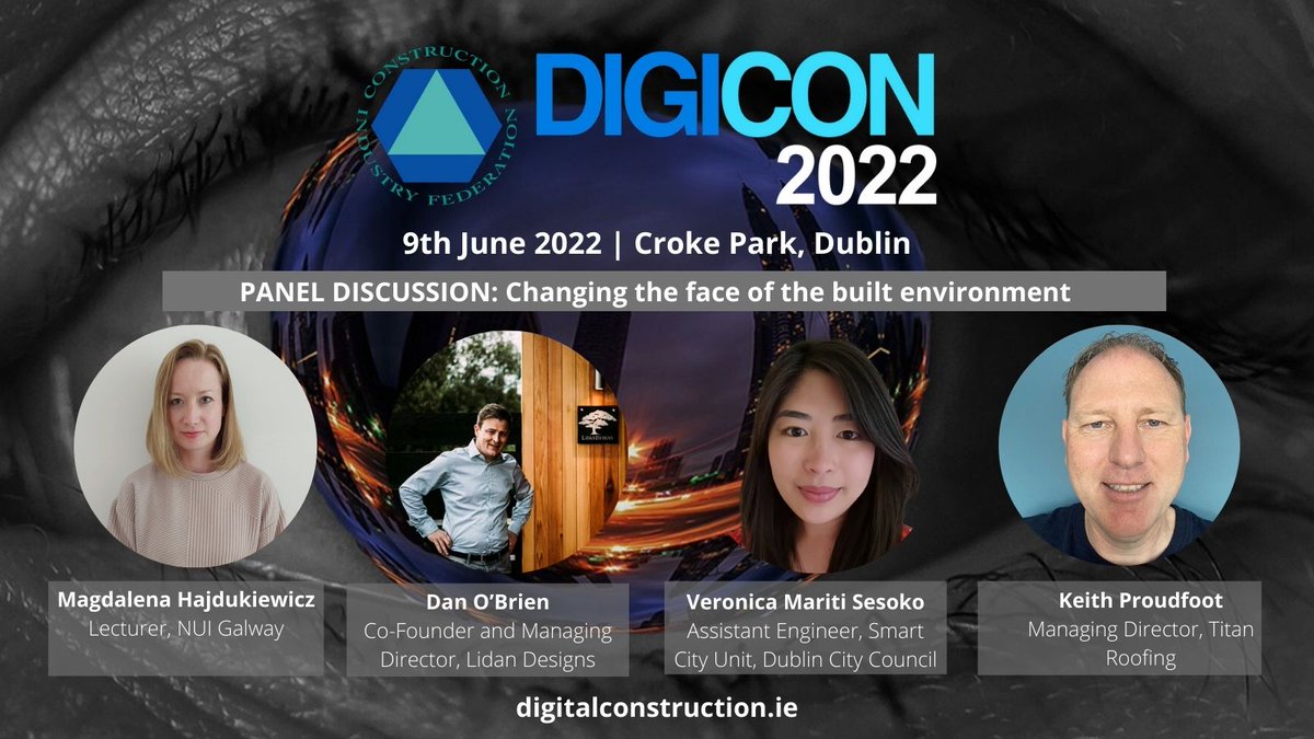 CIF_Summits's tweet photo. We are looking forward to the next panel discussion here at #Digicon22 with:

- Veronica Mariti Sesoko, @DubCityCouncil 
-Dan O’Brien, @LidanDesigns 
- Magdalena Hajdukiewicz, @nuigalway 
- Keith Proudfoot, MyFolio3 https://t.co/f8HDpIC5BL