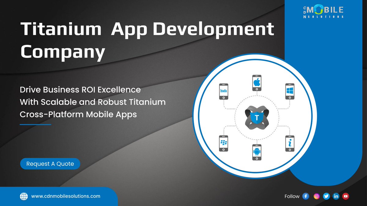 cdnmobilesoln's tweet image. Titanium is an open-source mobile app development framework that is utilized for making a broad scope of mobile applications. Our team is capable of delivering quality app services for #TitaniumFramework which functions well in accelerating the efficiency 
lnkd.in/gENHySwG