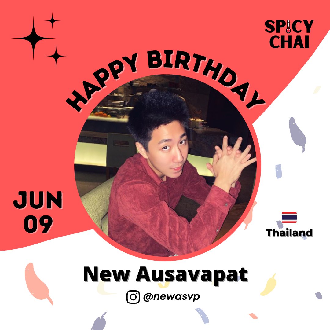 spicychai2021's tweet photo. Happy Birthday, New Ausavapat! 🎉🌶 @Newjk_
Did you know?
He debuted in his acting career last 2014 on the Thai BL series "Love Sick".
#NewAusavapat
#newasvp #LoveSicktheseries
#lovesick2theseries
#SPICYCHAI https://t.co/GPeycC2PNz