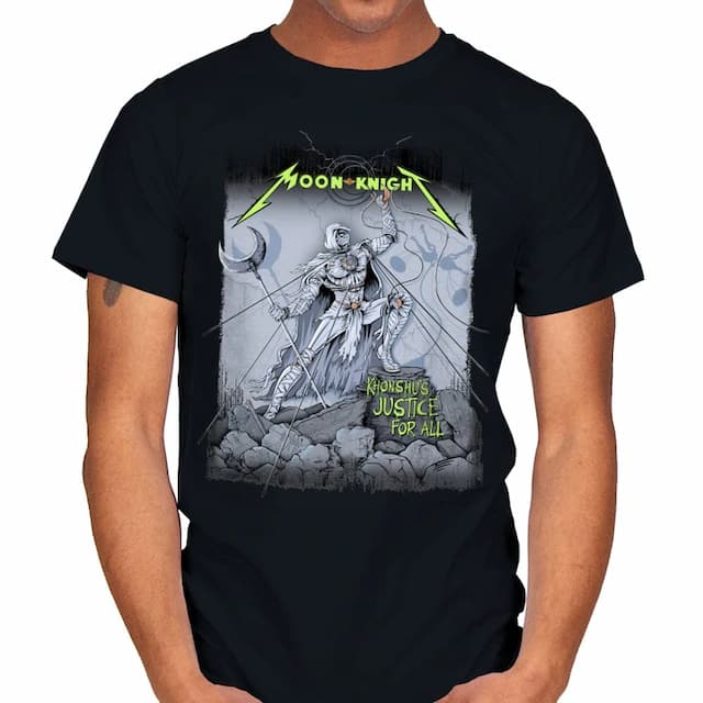 theshirtlist's tweet photo. #Khonshu'S JUSTICE FOR ALL T-Shirt - https://t.co/hjduAT8d3u Moon Knight t-shirt from @riptapparel for just $14! #AndJusticeForAll #MarcSpector #MarvelComics #MetalKnight #Metallica #MoonKnight #Parody #RobReep #Superhero https://t.co/W2xvzjzsIP
