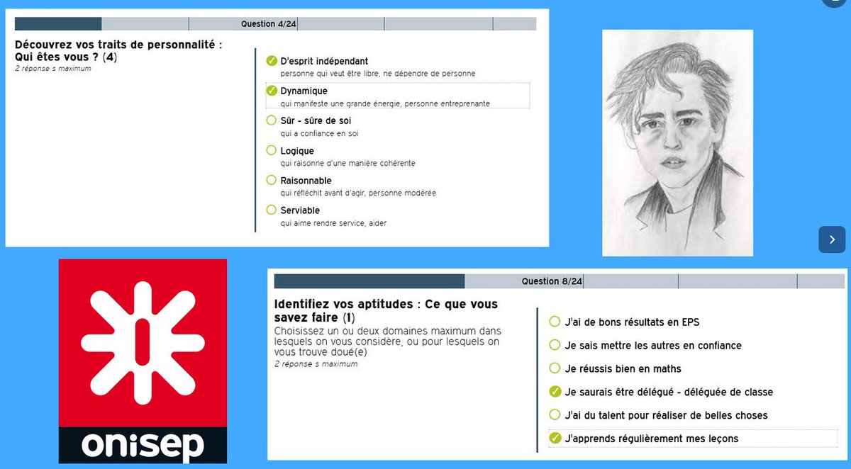 Le héros du roman de Stendhal a réalisé le Quiz ONISEP
pour ajuster au mieux ses choix d'orientation à sa personnalité ! Création originale et conseils personnalisés de Raphaël : i-voix.net/2022/05/quiz-o… #parcoursorel