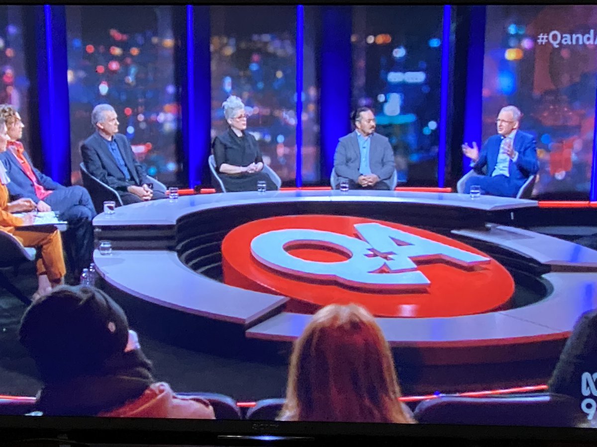c_s_wallace's tweet photo. 80% male panel? To discuss cultural policy? Featherduster Paul Fletcher taking up a chair genuine cultural policy expert @JulianneSchultz, for example, could’ve occupied? Another ‘our ABC’ disappointment. #qanda #genderfail ping @ItaButtrose @MRowlandMP @AlboMP #auspol https://t.co/exDUsXuQhn